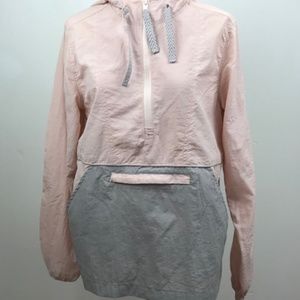 Thread & Supply Pink and Gray 1/4 Zip Jacket, XS